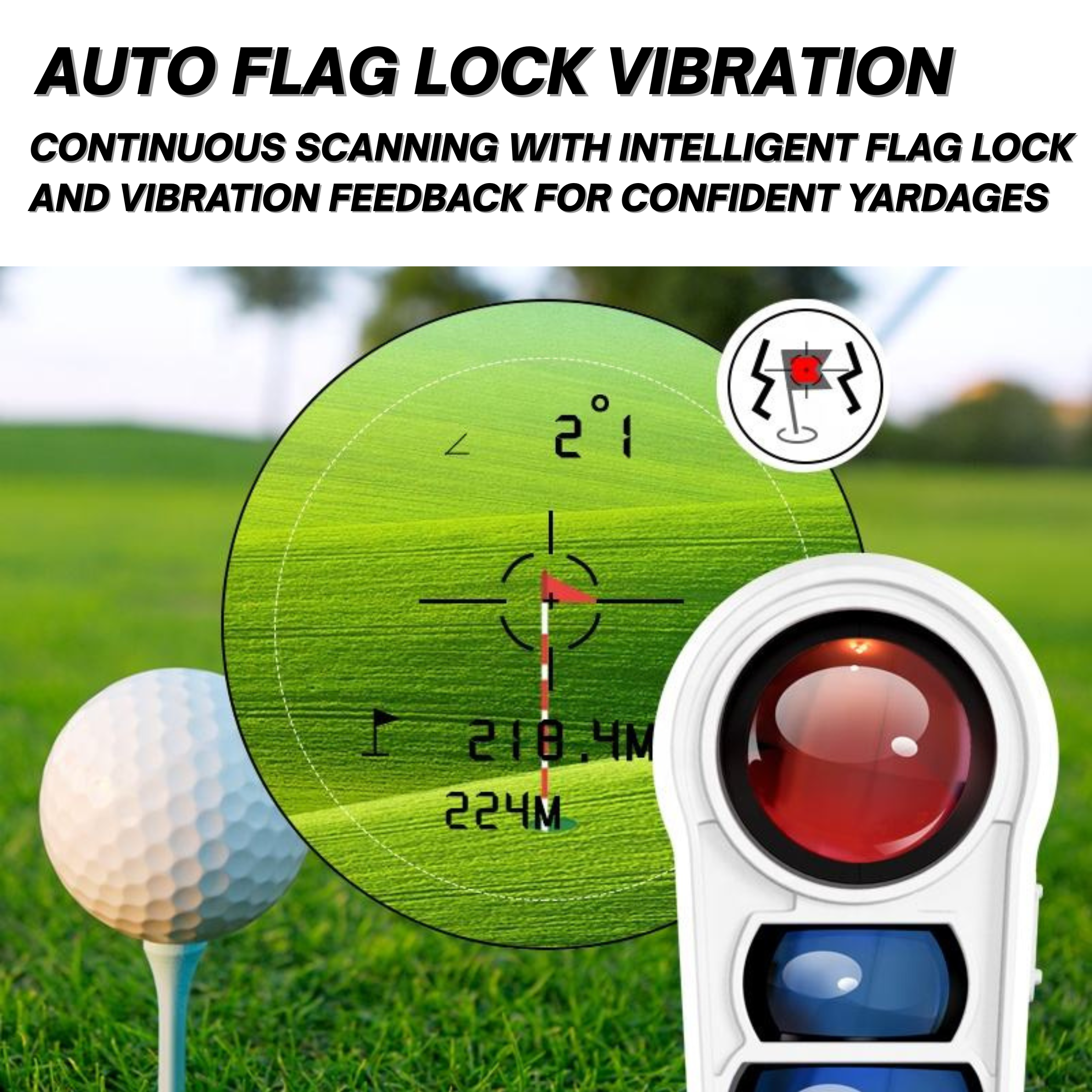 Slope Lock Laser Rangefinder - Auto Flag Lock and Slope Mode – GX Golf Gloves